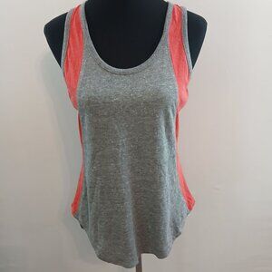 Colorblock Racerback Women's Medium Tank Top By Chaser Gray/Red